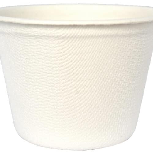 Bowl Sugar Cane 140ml LITTLE LATO 7.7 x 5.5cm high (fits 7.6cm PLA lid) - Price/pack of 50 (20/outer)