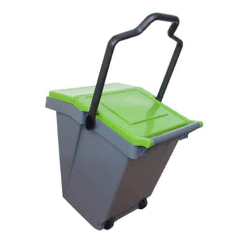 Bin 45L Wheeled Stackable with handle (fits 80L Liner) - Grey body with multiple lid colour and label options - Purchase Order required