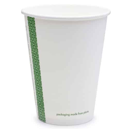 Hot Cup 12oz (410ml brim) x 11.3cm PLA-lined - 8.9cm Lid
