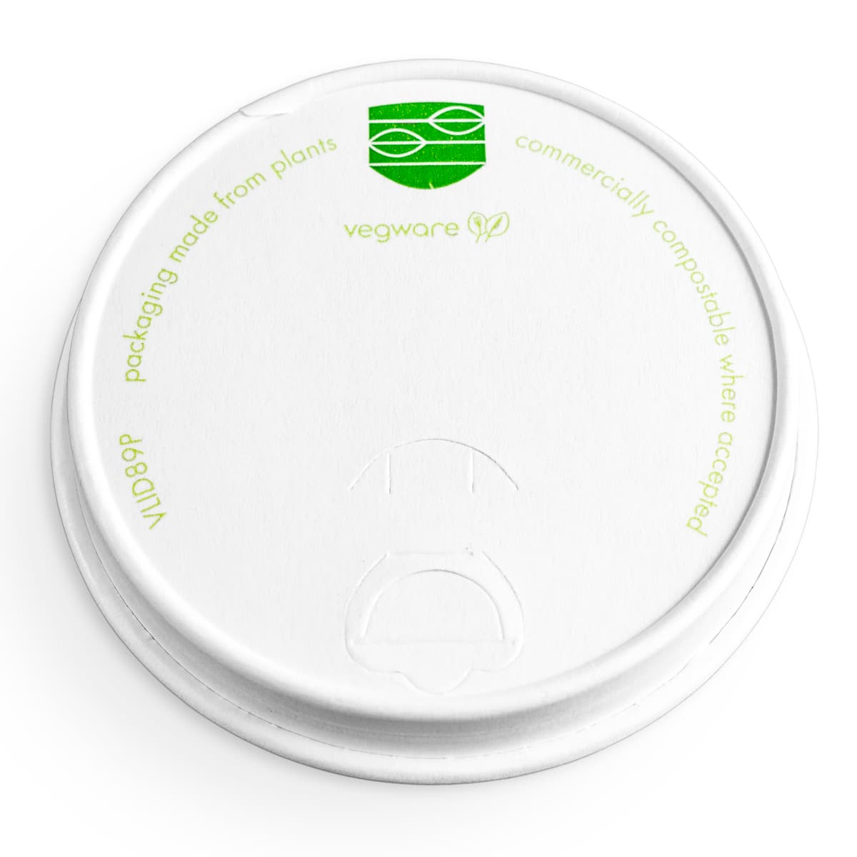 Hot Cup Lid 8.9cm Paper, PLA-lined