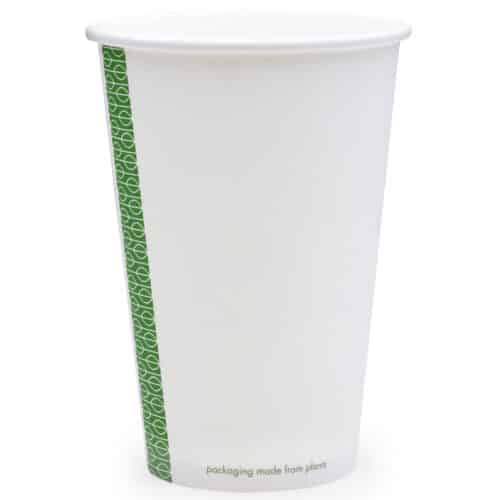 Hot Cup 16oz (520ml brim) x 12.8cm PLA-lined - 8.9cm Lid