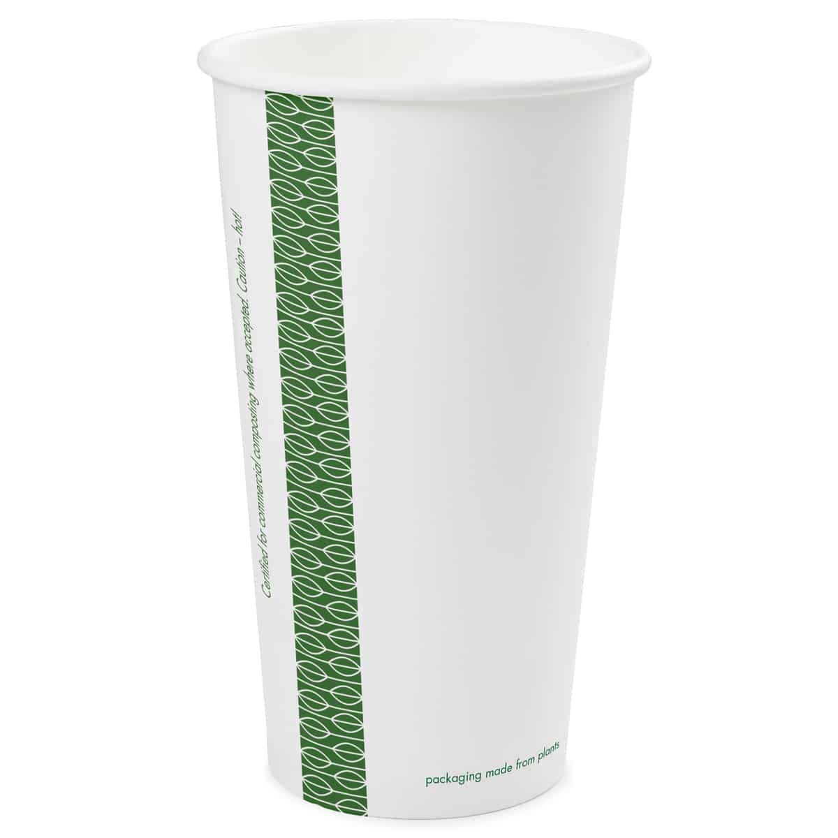Hot Cup 20oz (600ml brim) x 15cm PLA-lined - 8.9cm Lid