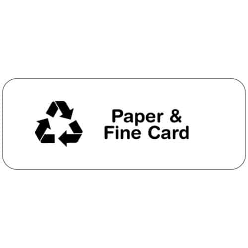 Bin Label Transparent - PAPER & FINE CARD - for Bin Identification