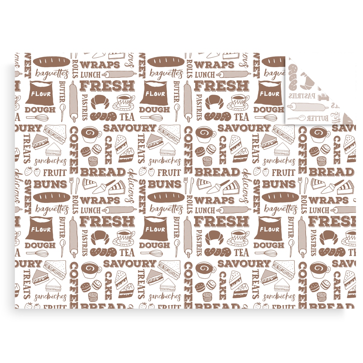 Wrap greaseproof - 40 x 30cm Bakery art print
