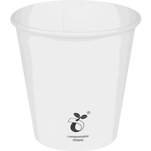 Hot Cup  6oz (230ml brim) x 7.8cm Seedling Art PLA-lined - 7.9cm Lid