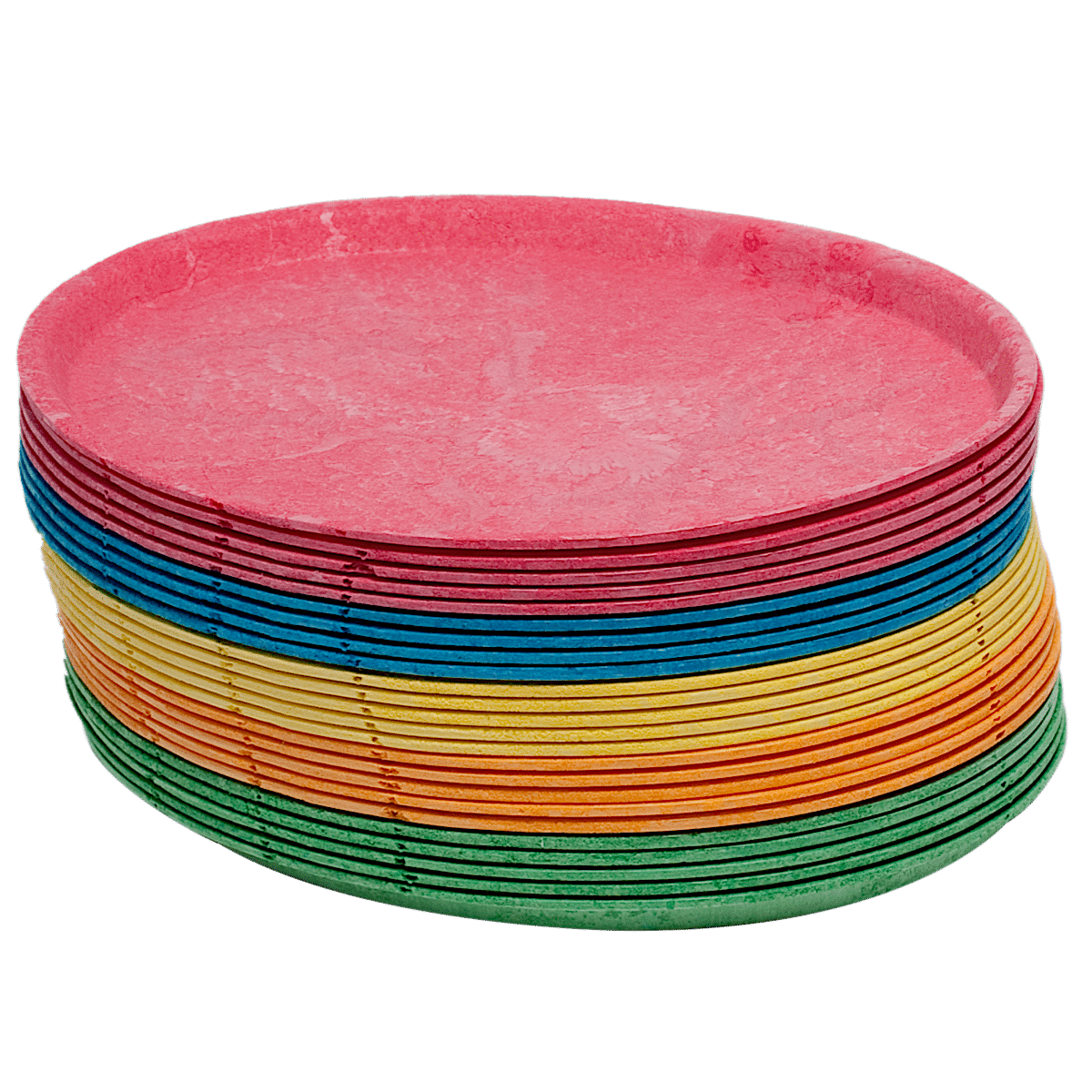 Plate Potatopak oval Medium mixed colours 27 x 20 x 1 cm