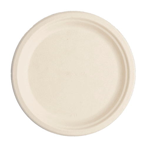 Plate Sugar Cane round 22cm natural