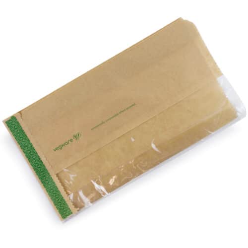 Bag window kraft grease resistant with PLA window 21 x 28cm