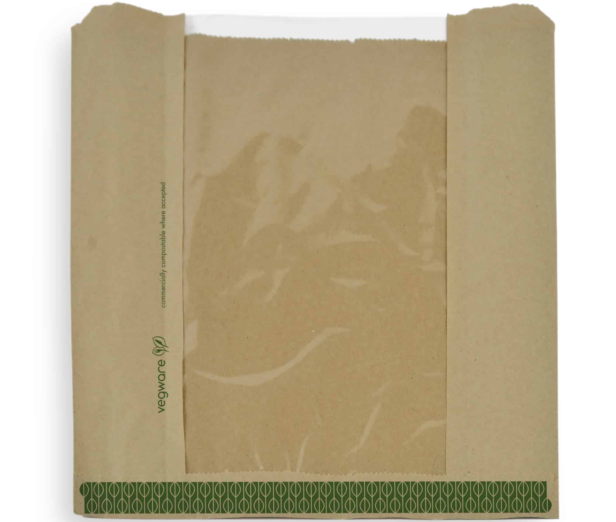 Bag window kraft with wood pulp window 22 x 22cm