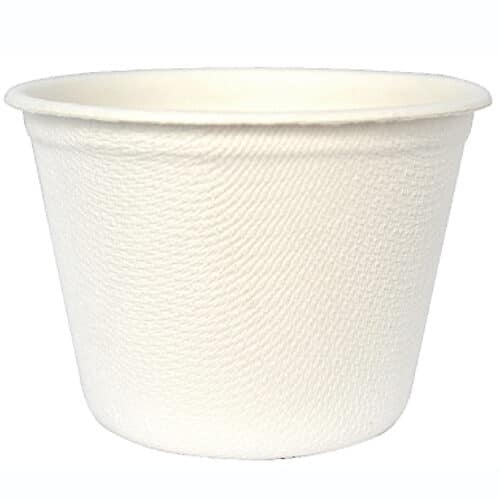 Bowl Sugar Cane 140ml 7.7 x 5.5cm high (fits 7.6cm PLA Lid)