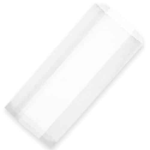 Bag hot white 15 x 25cm with gusset