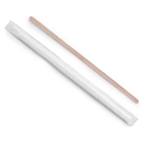 Stirrer Timber 19cm paper wrapped