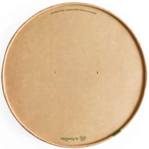 Container Lid 18.5cm Paper vented, PLA-lined