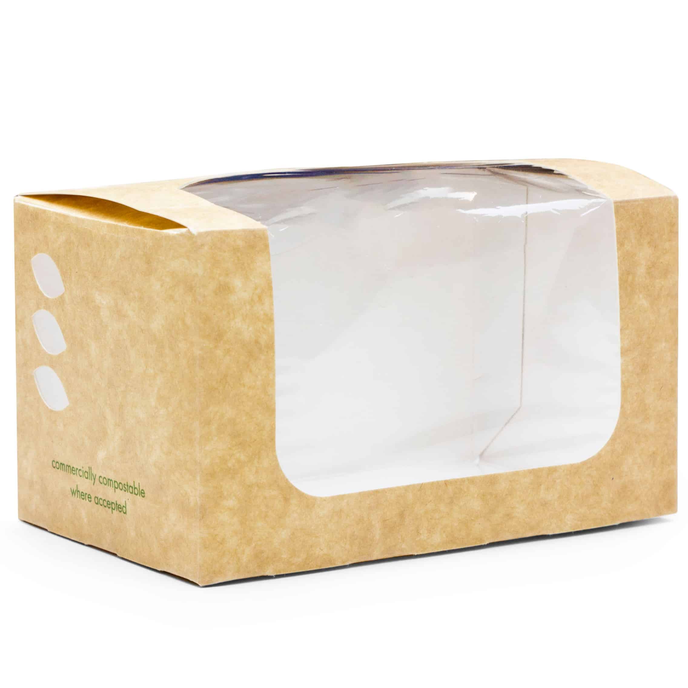 Box window - 12.5 x 7.5 x 7cm high kraft