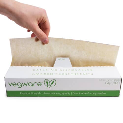 Wrap greaseproof unbleached - 30 x 27cm dispenser pack