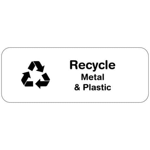 Bin Label Transparent – RECYCLE METAL & PLASTIC – for Bin ...