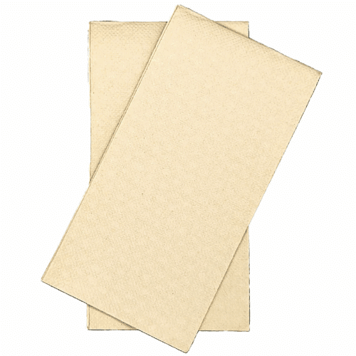 Napkin 1-ply unbleached wheat straw 40 x 40cm Dinner folded in 1/8