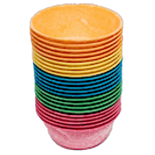 Bowl Potatopak round mixed colours 350ml 12 x 4.5cm