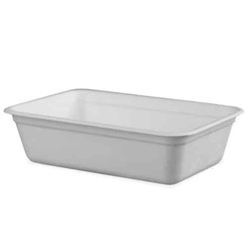 Punnet Sugar Cane  600ml brim 17.5 x 12 x 4.5cm white (fits TKT500LNW Lid)