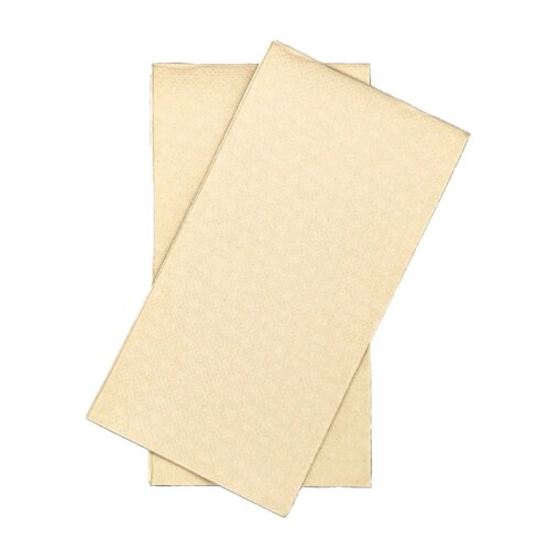 Napkin 1-ply unbleached wheat straw 30 x 33cm Lunch folded in 1/8