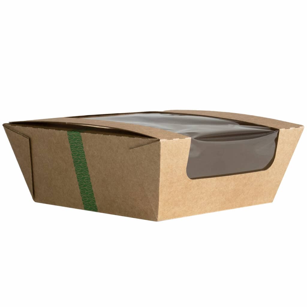 Clam kraft Window No Leak 16 x 16cm 1000ml - Friendlypak