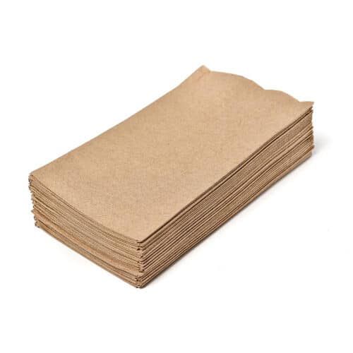 Napkin 2-ply unbleached quilted  Lunch 30 x 30cm folded in 1/8