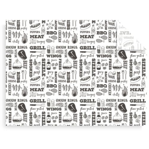 Wrap greaseproof - 40 x 30cm Grill art print