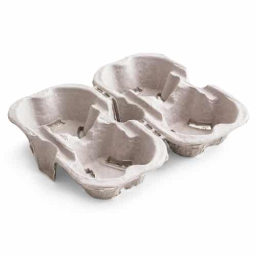 4 Cup Holder, splittable into 2 - Recycled news paper pulp